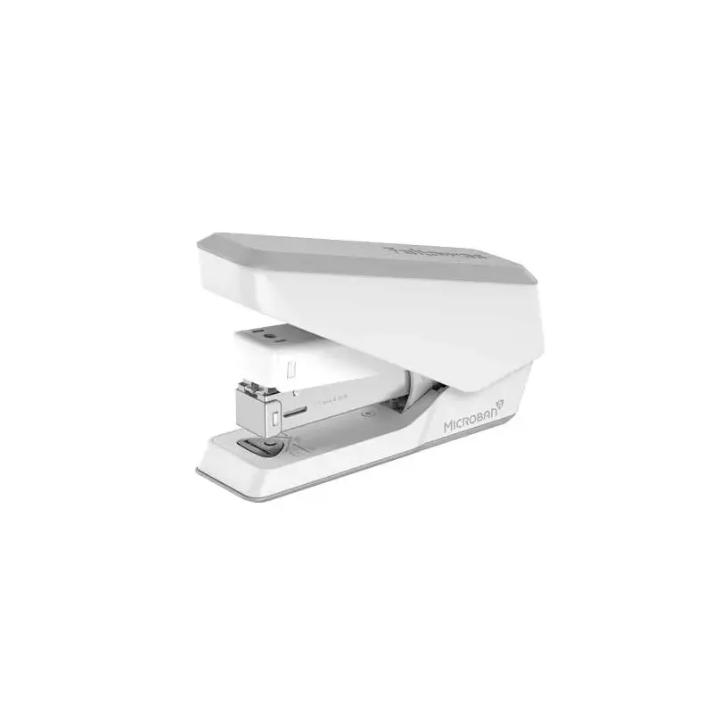 Fellowes LX840 Grapadora con Proteccion Microban - Hasta 25 Hojas - Quitagrapas Extraible - Visor de Grapas - Color Blanco | Aho