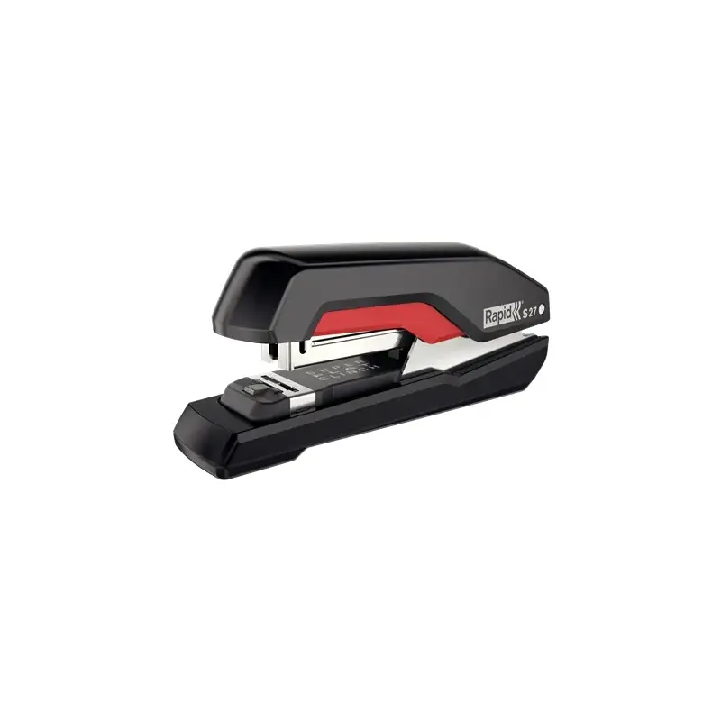 Rapid S27 Grapadora de Sobremesa Compacta - Hasta 30 Hojas - Para Grapas 24/6, 26/6 - Color Negro/Rojo | Ahorro Imprimiendo