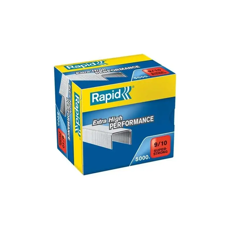 Rapid Super Strong Caja de 5000 Grapas 9/10 - De 40 a 70 Hojas - Alambre Galvanizado Superreforzado - Patilla de 10mm | Ahorro I