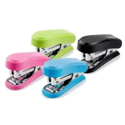 Novus Pack de 12 Mini Grapadoras Compactas - Hasta 12 Hojas - Grapado Cerrado y Abierto - Cada Grapadora Incluye 320 Grapas - Co