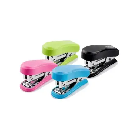 Novus Pack de 12 Mini Grapadoras Compactas - Hasta 12 Hojas - Grapado Cerrado y Abierto - Cada Grapadora Incluye 320 Grapas - Co