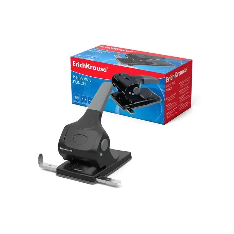 ErichKrause Elegance Classic Perforadora de Gruesos - Perfora hasta 70 Hojas - Orificios de 5,5mm - Mecanismo de Acero de Alta C