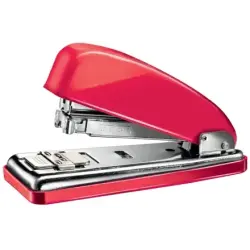 Petrus 226 WOW Grapadora Metalica + Caja de 200 Grapas - Hasta 30 Hojas - Grapado Cerrado, Abierto y Clavado - Color Rojo Metali