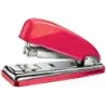 Petrus 226 WOW Grapadora Metalica + Caja de 200 Grapas - Hasta 30 Hojas - Grapado Cerrado, Abierto y Clavado - Color Rojo Metali