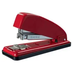 Petrus 226 Grapadora Metalica + Caja de 200 Grapas - Hasta 30 Hojas - Grapado Cerrado, Abierto y Clavado - Color Rojo | Ahorro I