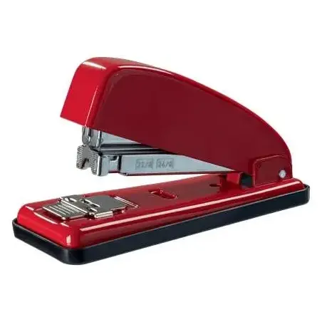 Petrus 226 Grapadora Metalica + Caja de 200 Grapas - Hasta 30 Hojas - Grapado Cerrado, Abierto y Clavado - Color Rojo | Ahorro I