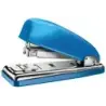 Petrus 226 WOW Grapadora Metalica + Caja de 200 Grapas - Hasta 30 Hojas - Grapado Cerrado, Abierto y Clavado - Color Azul Metali