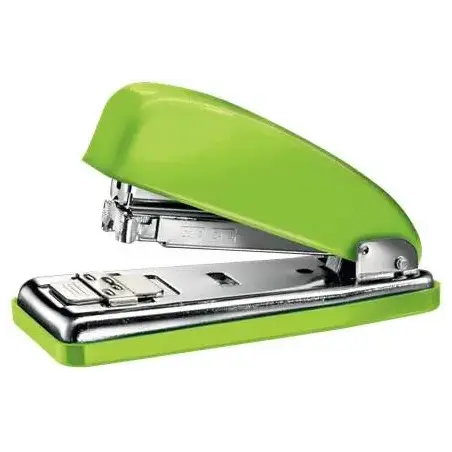 Petrus 226 WOW Grapadora Metalica + Caja de 200 Grapas - Hasta 30 Hojas - Grapado Cerrado, Abierto y Clavado - Color Verde Metal