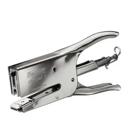 Rapid K1 Grapadora de Tenaza Metalica - Hasta 50 Hojas - Grapado Abierto y Cerrado - Color Cromado | Ahorro Imprimiendo