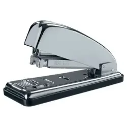 Petrus 230C Grapadora Metalica Retro - Hasta 30 Hojas - Grapado Cerrado, Abierto y Clavado - Color Cromado | Ahorro Imprimiendo