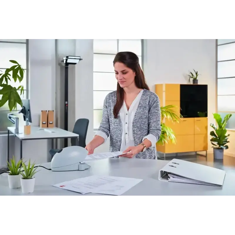 Novus B 90EL Grapadora Electrica Compacta - Hasta 20 Hojas - Grapado Cerrado - Sistema Antibloqueo | Ahorro Imprimiendo