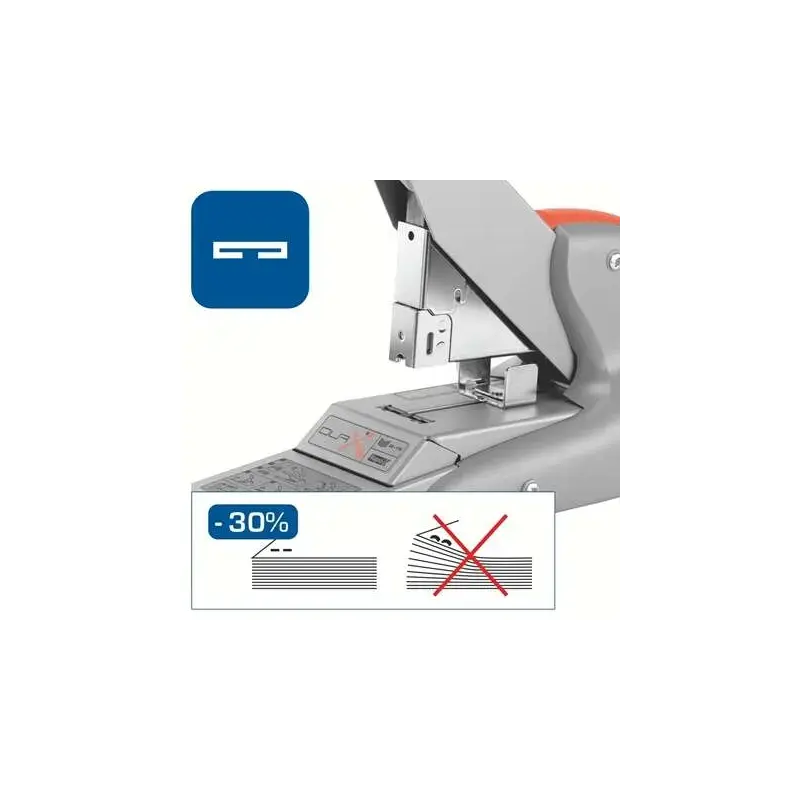 Rapid Duax Grapadora de Gruesos - Hasta 170 Hojas - Grapado Plano - Para Grapas Rapid Duax - Color Gris/Naranja | Ahorro Imprimi