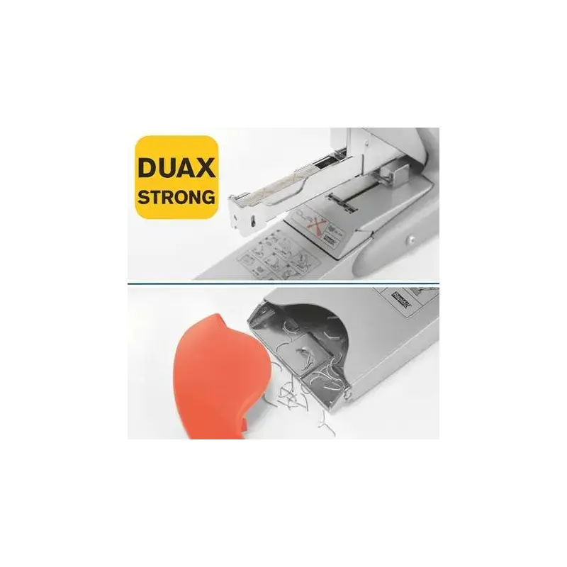 Rapid Duax Grapadora de Gruesos - Hasta 170 Hojas - Grapado Plano - Para Grapas Rapid Duax - Color Gris/Naranja | Ahorro Imprimi