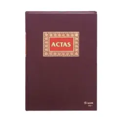Dohe Libro Actas 50 Hojas Numeradas Papel Offset de 100gr - Tamaño Folio Natural - Encuadernacion en Tela de Primera Calidad con