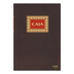 Dohe Libro de Contabilidad Caja - Folio Natural - Encuadernacion en Tela - 100 Hojas Papel Offset Registro de 100gr | Ahorro Imp