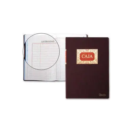 Miquel Rius Libro de Caja M.D con Entradas y Salidas - Tamaño Folio Natural - 100 Hojas - Forrado en Tela - Detalles en Stamping