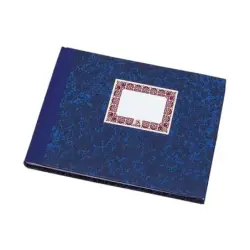 Dohe Cuaderno Cartone Rayado Horizontal de 100 Hojas - Cuarto Apaisado - Tapa en Tres Piezas con Lomera de Tela - Interior en Pa