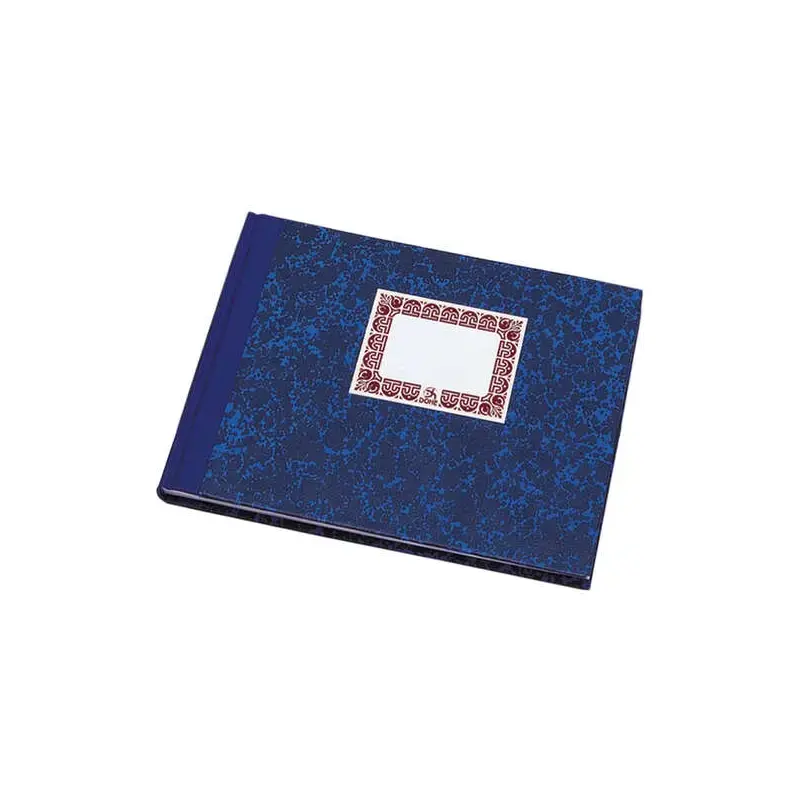 Dohe Cuaderno Cartone Rayado Horizontal de 100 Hojas - Cuarto Apaisado - Tapa en Tres Piezas con Lomera de Tela - Interior en Pa
