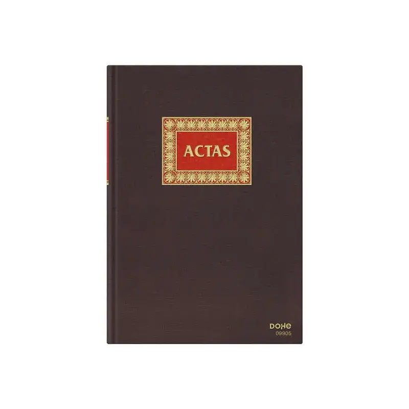 Dohe Libro de Actas Folio Natural - Encuadernacion en Tela - 100 Hojas Papel Offset Registro de 100gr | Ahorro Imprimiendo