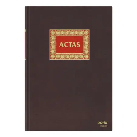 Dohe Libro de Actas Folio Natural - Encuadernacion en Tela - 100 Hojas Papel Offset Registro de 100gr | Ahorro Imprimiendo