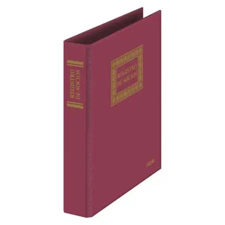 Dohe Libro de PVC Color Burdeos - 100 Hojas Numeradas - 4 Anillas Mixtas de 25mm - Resistente y Duradero | Ahorro Imprimiendo