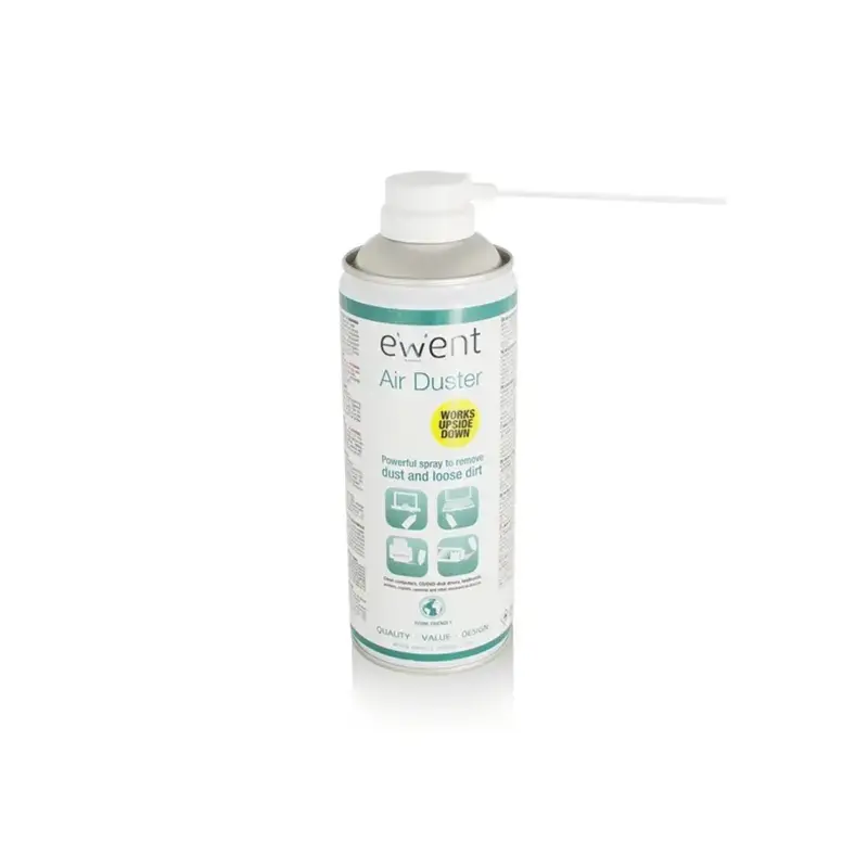 Ewent Spray de Aire Comprimido - Invertible - 220ml - Aplicador para Zonas Dificiles - Color Transparente | Ahorro Imprimiendo