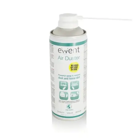 Ewent Spray de Aire Comprimido - Invertible - 220ml - Aplicador para Zonas Dificiles - Color Transparente | Ahorro Imprimiendo