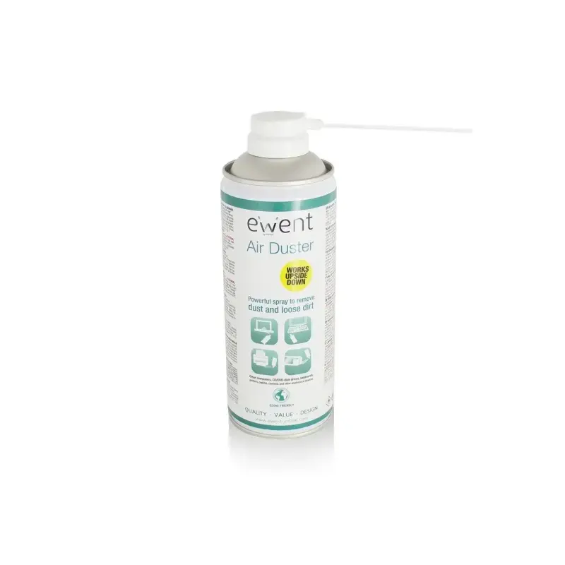 Ewent Spray de Aire Comprimido - Invertible - 220ml - Aplicador para Zonas Dificiles - Color Transparente | Ahorro Imprimiendo