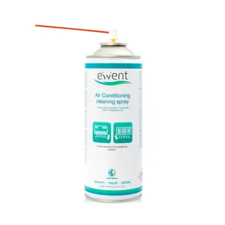 Ewent Spray de Limpieza para Aire Acondicionado - Aerosol de Espuma Activa - Neutraliza Olores - Color Transparente | Ahorro Imp