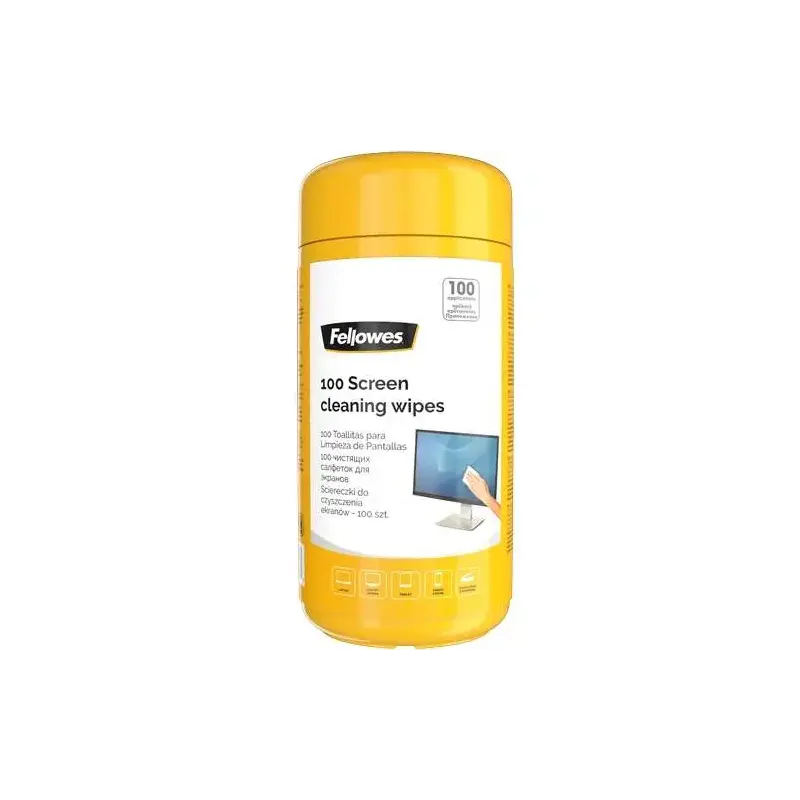 Fellowes Pack de 100 Toallitas de Limpieza para Pantallas | Ahorro Imprimiendo
