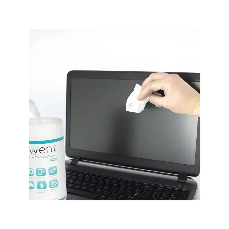 Ewent Toallitas de Limpieza para Pantallas - Antibacteriano - Antiestatica - Sin Alcohol - Color Blanco | Ahorro Imprimiendo