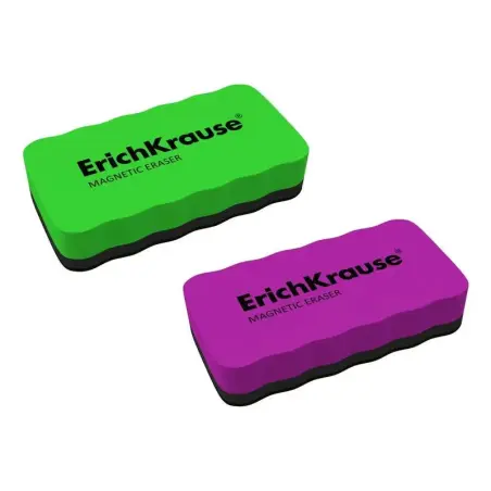Erichkrause Borrador de Pizarra Blanca Magnetico - Limpieza en Seco - Imanes Incorporados - sin Rastros - Color Variado | Ahorro