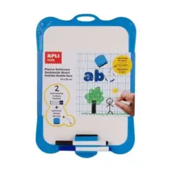 Apli Pizarra Blanca Rigida con Borrador y Rotuladores - Tamaño 180 x 280 mm | Ahorro Imprimiendo