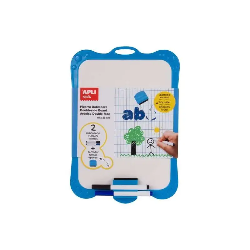 Apli Pizarra Blanca Rigida con Borrador y Rotuladores - Tamaño 180 x 280 mm | Ahorro Imprimiendo