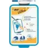 Bic Velleda Pizarra Escolar Dos Superficies Blanca y Milimetrada + 1 Marcador Velleda Azul + 1 Borrador - Dimensiones: 26x19 cm