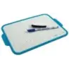 Bic Velleda Pizarra Escolar Dos Superficies Blanca y Milimetrada + 1 Marcador Velleda Azul + 1 Borrador - Dimensiones: 26x19 cm