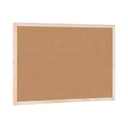 Bi-Office Tablero de Corcho Doble Cara 600x400mm Marco Natural | Ahorro Imprimiendo