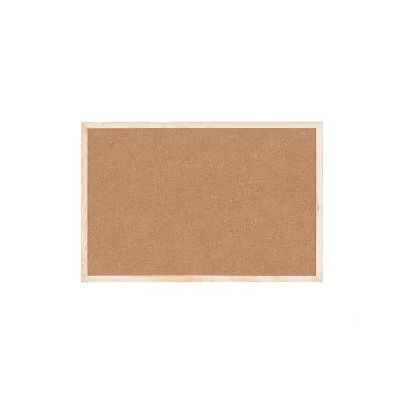 Bi-Office Tablero de Corcho Doble Cara 600x400mm Marco Natural | Ahorro Imprimiendo