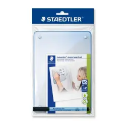 Staedtler Lumocolor 641 Lamina para Notas Flexible con Rotulador - Tamaño 210x148mm - Autoadhesivo - Limpieza en Seco | Ahorro I
