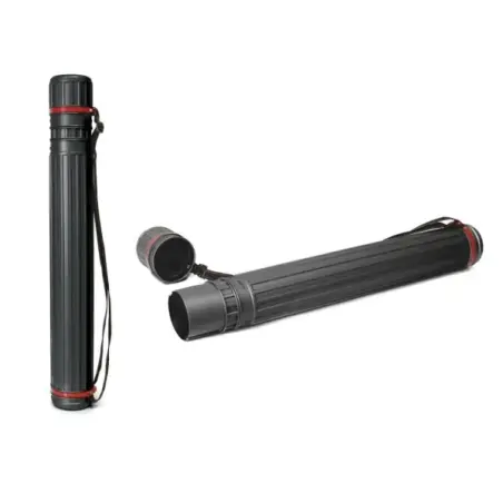 Tubo Portaplanos Grande - Medidas 8x64cm - Con Tapa y Bandolera - Color Negro | Ahorro Imprimiendo