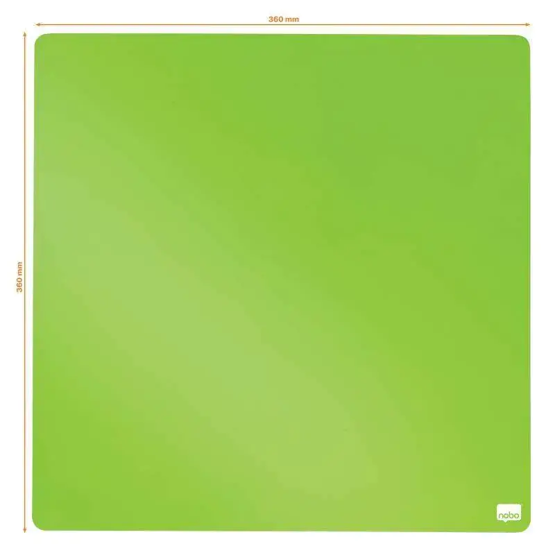 Nobo Tile Mini Pizarra Magnetica 360x360mm - sin Marco - Almohadillas Adhesivas e Imanes - Diseño Creativo y Colorido - Color Vi