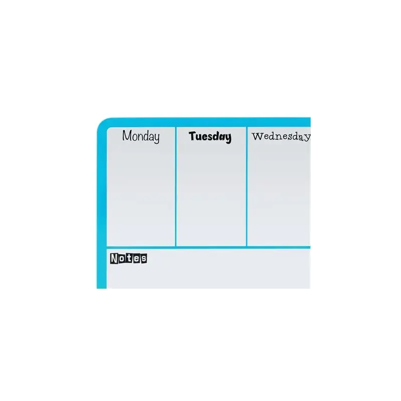 Nobo Planificador Semanal de Pizarra Magnetica Mini 360x140mm - Almohadillas Adhesivas e Imanes para Montaje - Incluye Rotulador