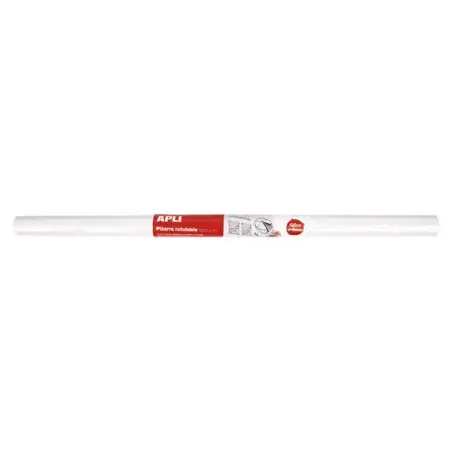 Apli Pizarra Blanca Adhesiva en Rollo 675x1000 - Facil de Cortar y Pegar - Ideal para Presentaciones y Notas - Color Blanco | Ah