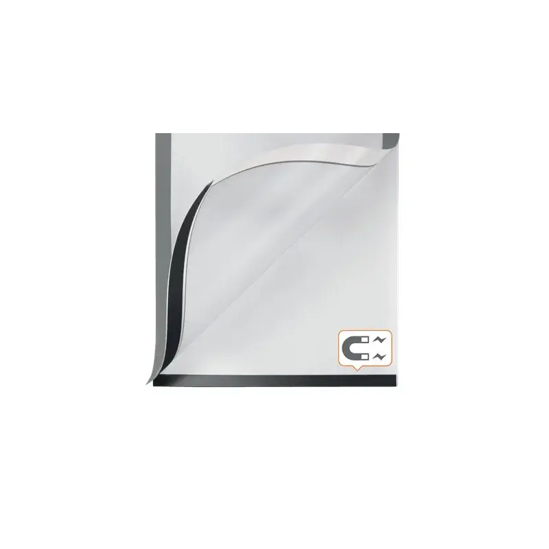 Nobo Pack de 2 Marcos Autoadhesivos Magneticos en Formato A4 - Colocacion en Vertical u Horizontal - Marco de Color Plateado | A