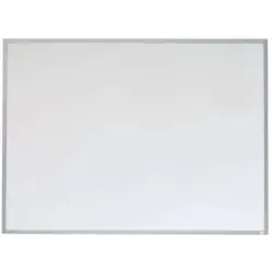 Nobo Pizarra Blanca Magnetica Pequeña con Marco de Aluminio 585x430mm - Borrado en Seco - Almohadillas Adhesivas - Ideal para Of