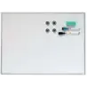 Nobo Pizarra Blanca Magnetica Pequeña con Marco de Aluminio 585x430mm - Borrado en Seco - Almohadillas Adhesivas - Ideal para Of