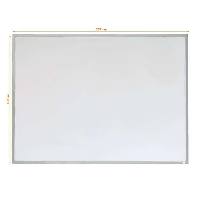 Nobo Pizarra Blanca Magnetica Pequeña con Marco de Aluminio 585x430mm - Borrado en Seco - Almohadillas Adhesivas - Ideal para Of