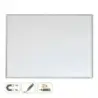 Nobo Pizarra Blanca Magnetica Pequeña con Marco de Aluminio 585x430mm - Borrado en Seco - Almohadillas Adhesivas - Ideal para Of