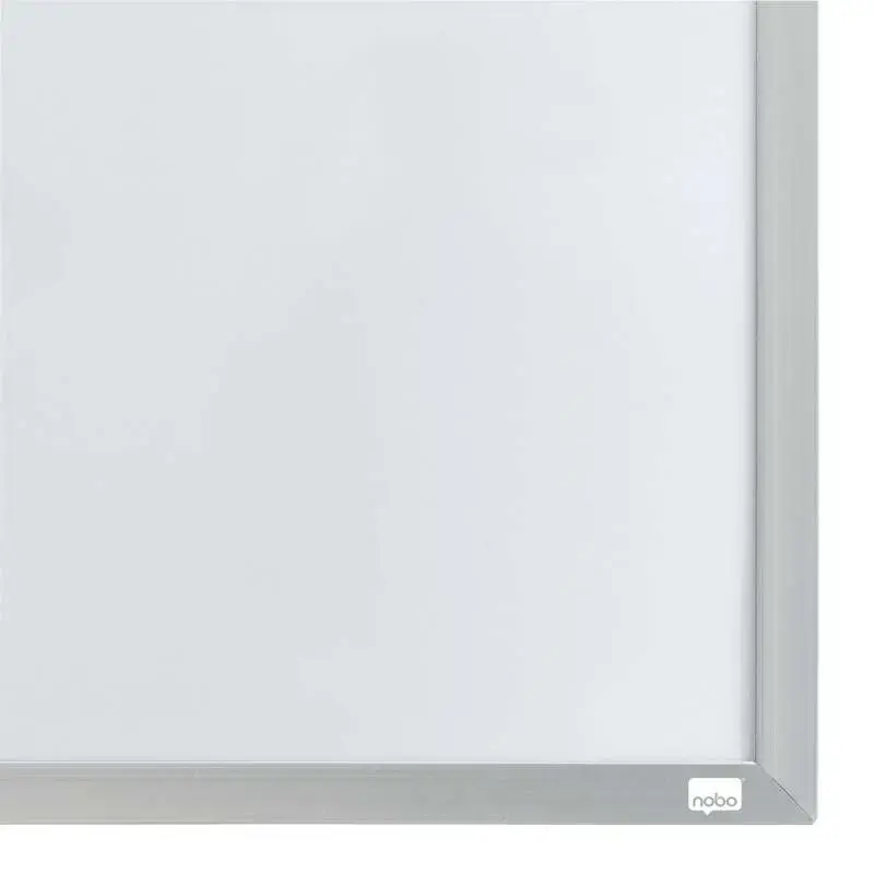 Nobo Pizarra Blanca Magnetica Pequeña con Marco de Aluminio 585x430mm - Borrado en Seco - Almohadillas Adhesivas - Ideal para Of