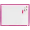 Nobo Pizarra Blanca Magnetica 585x430mm - Incluye Mini Rotulador de Pizarra, Imanes Estampados y Borrador - Color Fucsia | Ahorr